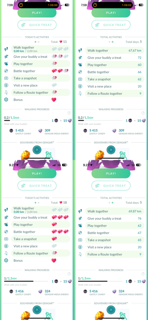 Buddy occasionally not tracking distance for hearts but does for total distance
