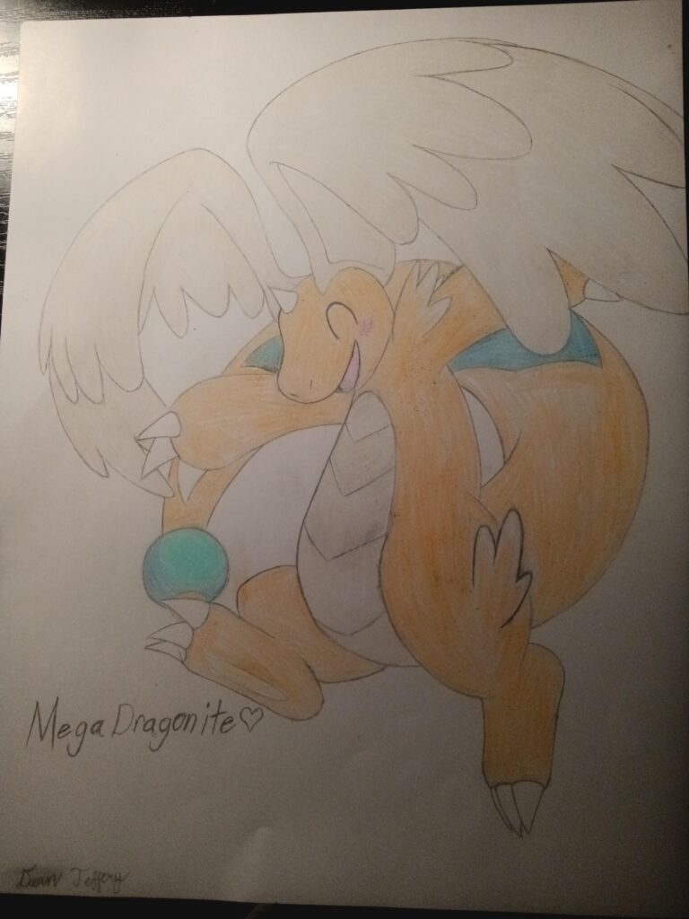 Had to draw mega Dragonite