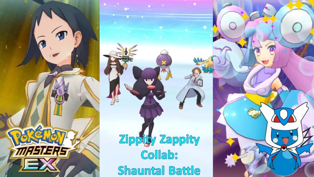 Pokemon Masters EX:  Zippity Zappity Collab - Shauntal Battle