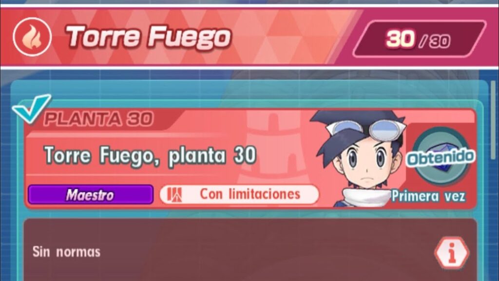 Torres de Passio (Torre Fuego) Planta 30 -Pokemon Masters EX-