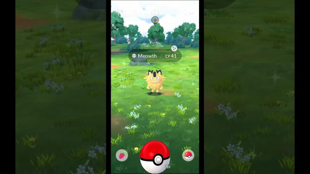 I Found a Wild Shiny Meowth | CP 41 in Pokemon GO! #Shorts #ShinyMeowth #PokemonGO