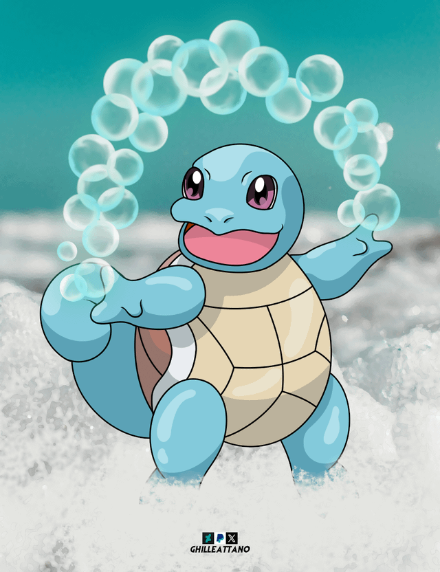 (OC) My Squirtle Evolutionary Line Artwork