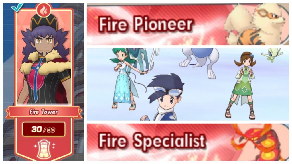Pokemon Masters EX: Pasio Fire Tower Conquered Final Floors 28-30