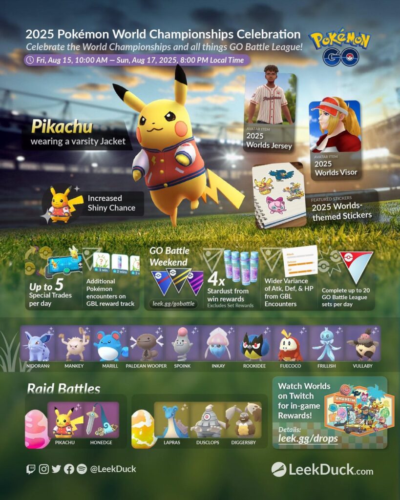 2025 Pokémon World Championships Celebration - Event Overview (LeekDuck)