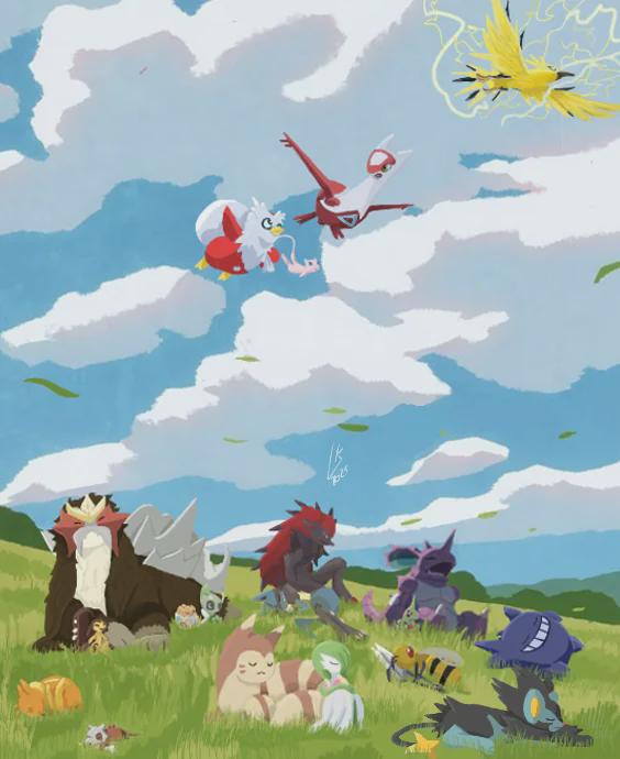 Perfect wallpaper with your favorite Pokémon. If you liked it, DM me.