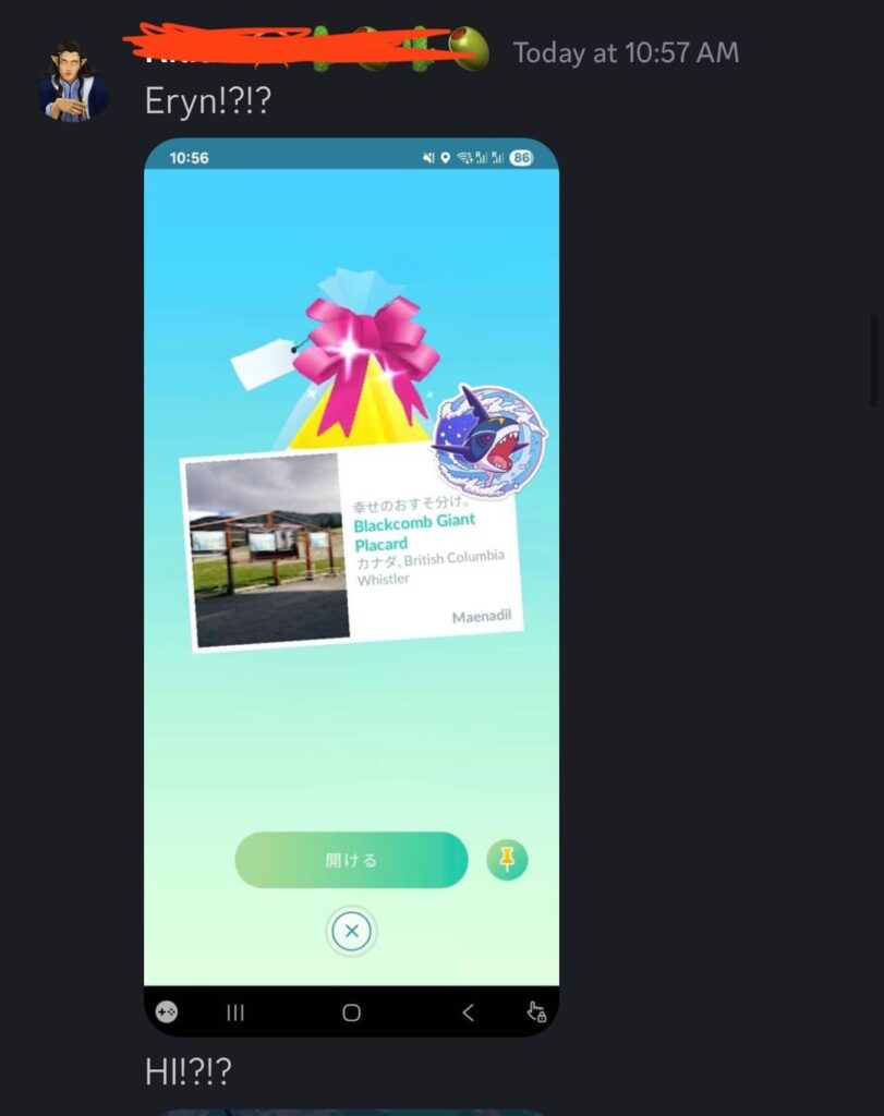I got to meet an online friend thanks to a PoGo gift!