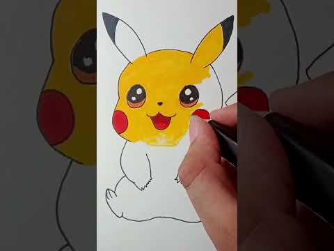 Just had fun coloring Pikachu — here’s the timelapse