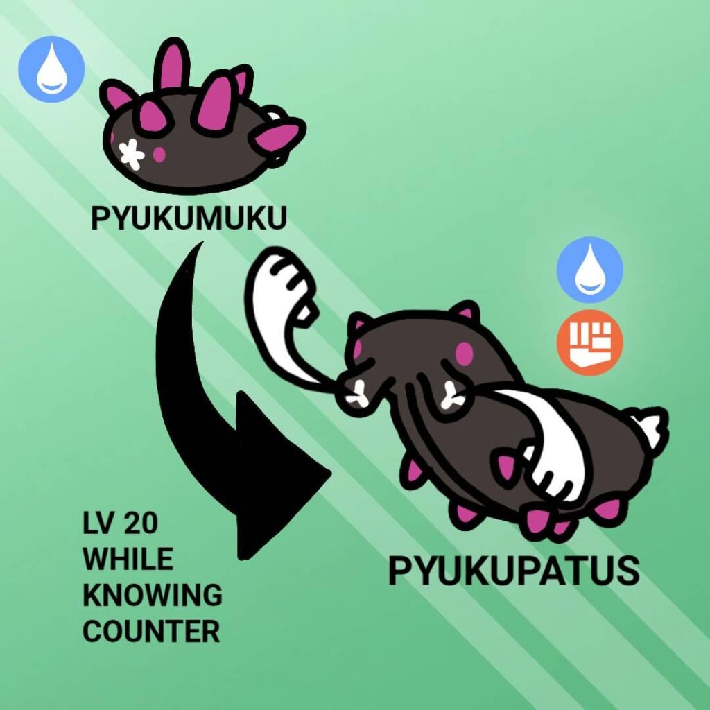 your pyukumuku evolved into a pyukupatus! (oc)