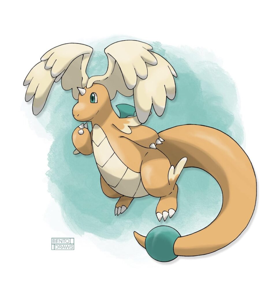 Traced-over Mega Dragonite