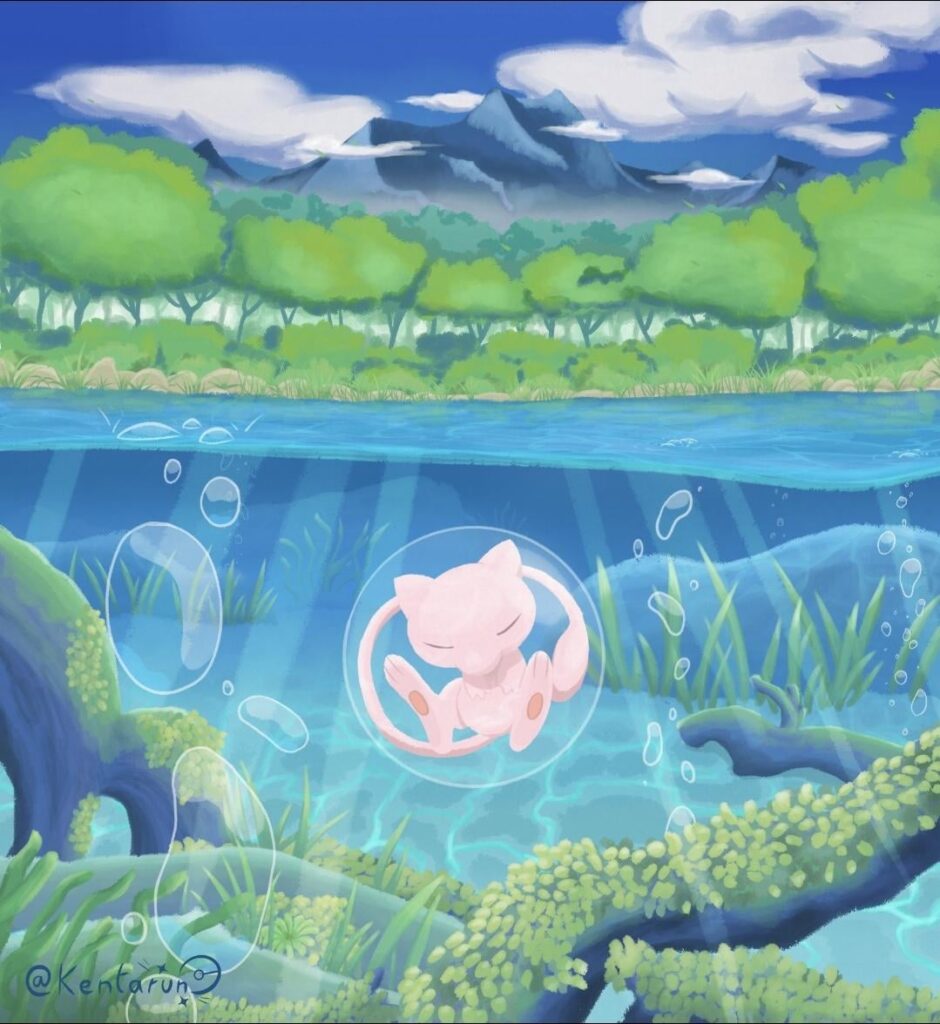 After rewatching The First Movie, I drew this illustration inspired by the mew introduction scene [OC]