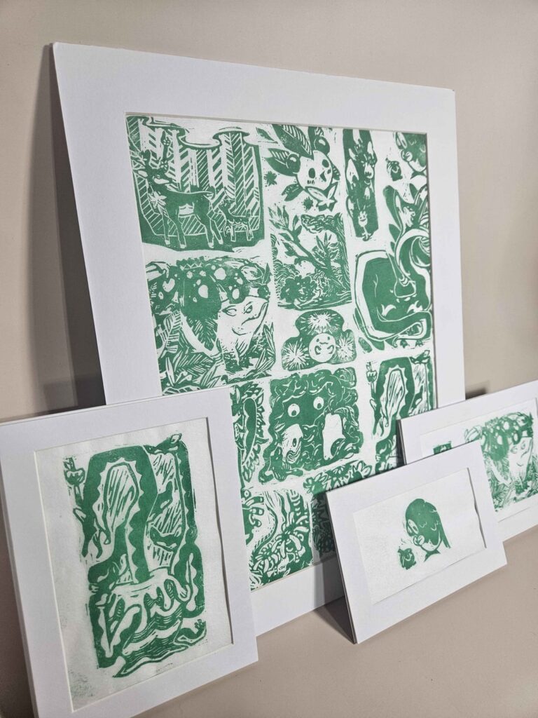 Block printing Pokemon