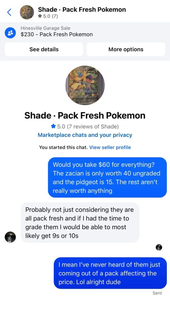 Is this what this has come to? Asking insane amounts of money of cards with hopes someone will buy.