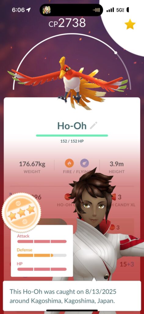 First Ho-Oh, not mad at it