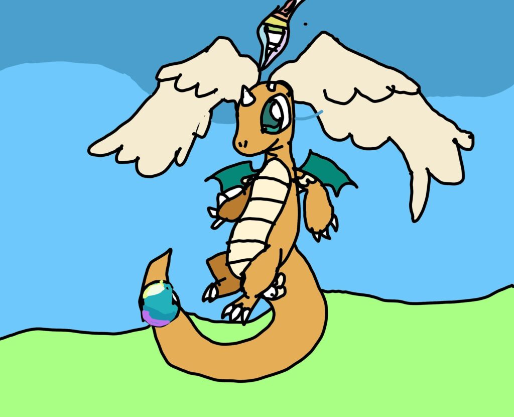 I did a challenge of drawing Mega Dragonite in 22 minutes