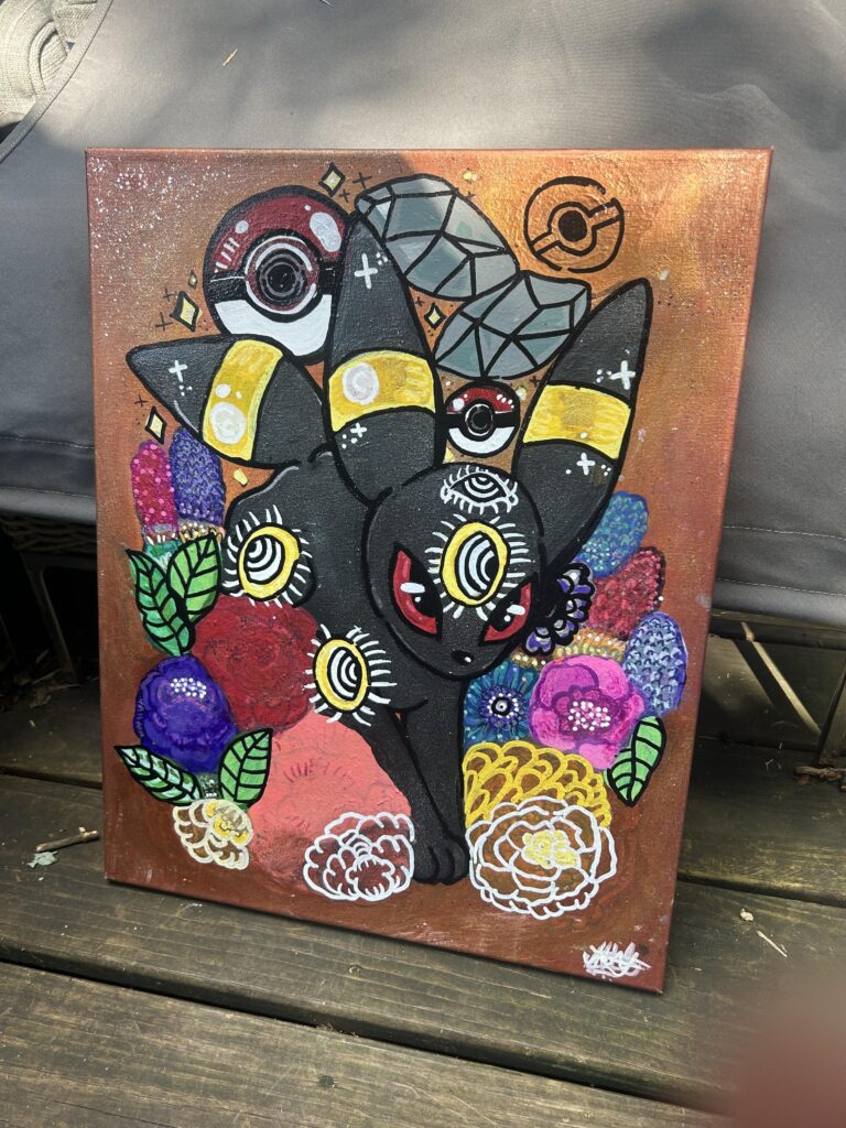 (almost-finished) canvas painting of my favorite eeveelution... [OC]