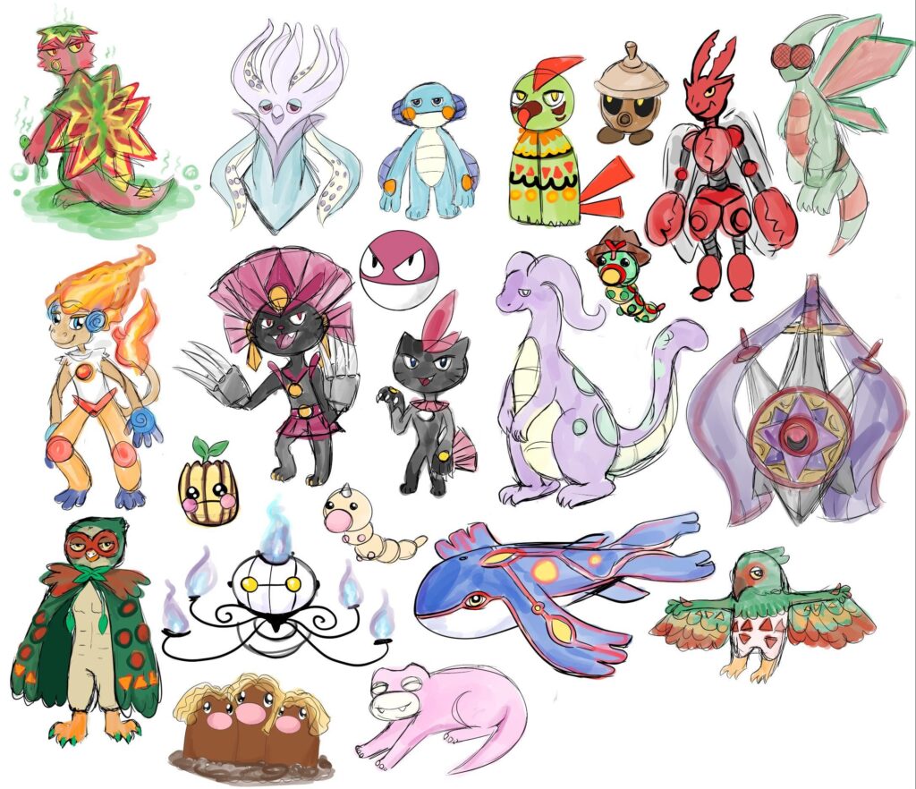 The Pokémon I drew from memory today! Will continue tomorrow :)