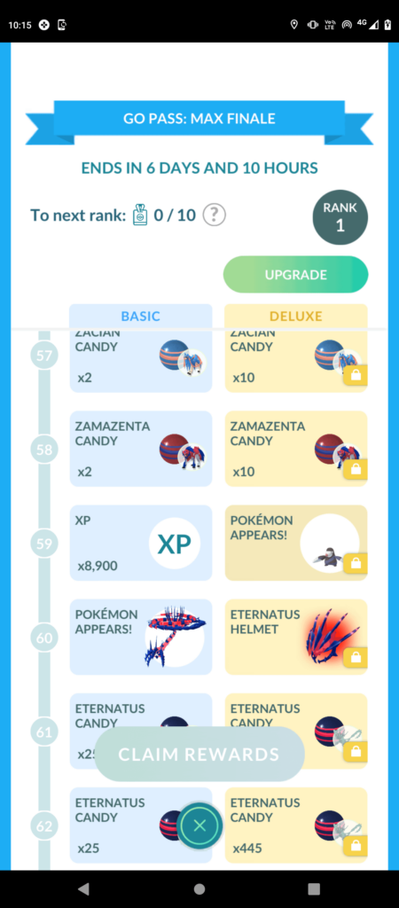 Yikes it's going to take an eternity to get Eternatus... Good luck everyone.