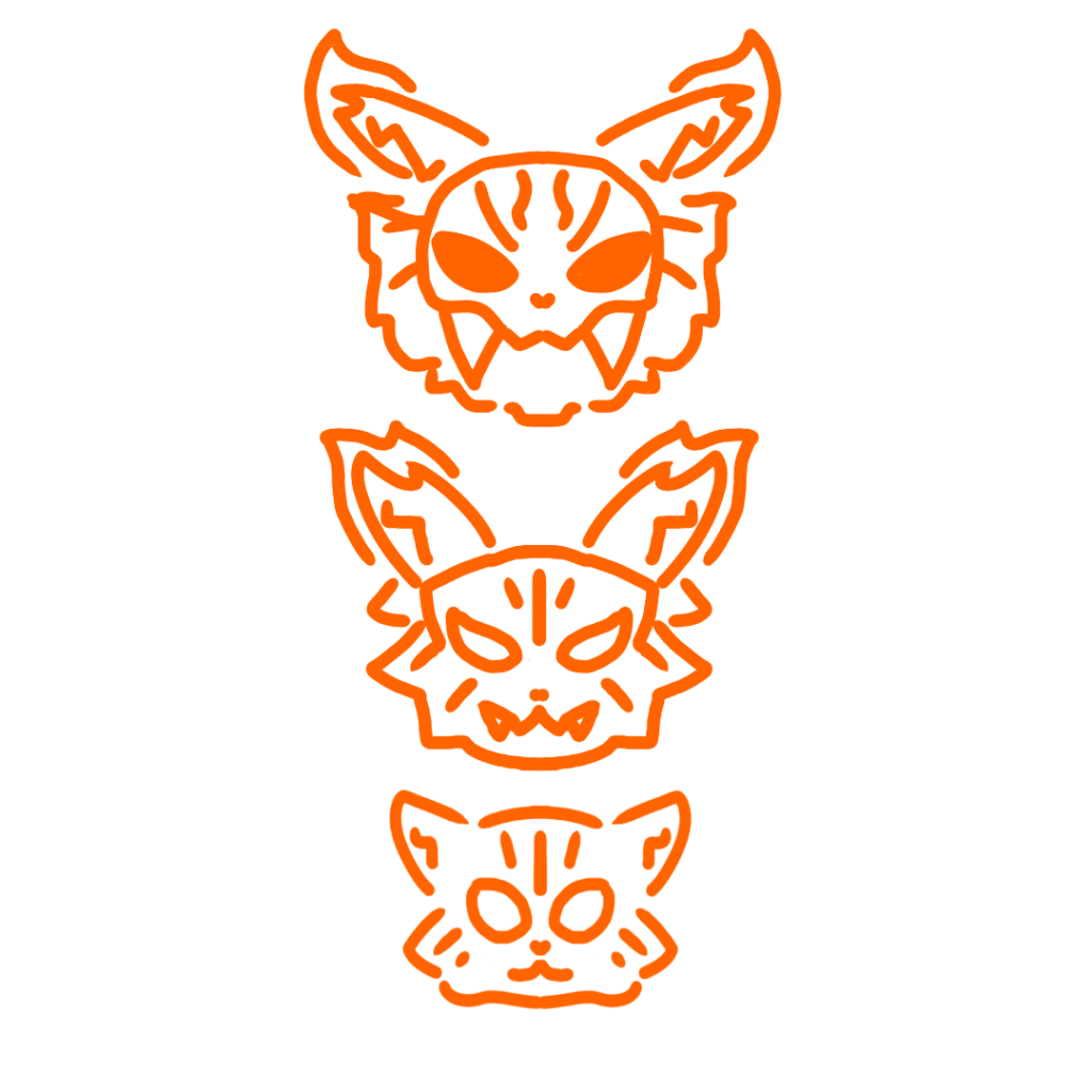These aren't actually related to Pokemon, but i didn't really know where to share them so I introduce some simple art of the starters in my eventual creature catcher! :D