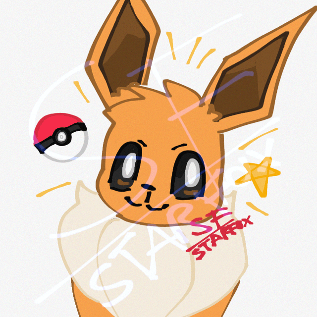 A small personal Eevee PFP I made at 2AM.