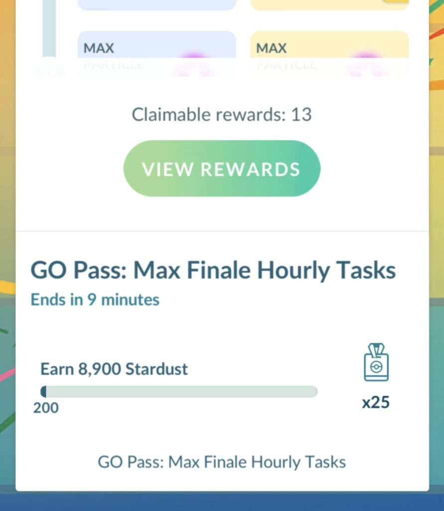Go Pass Max Finale Hourly Tasks that do not require max battles or raids!