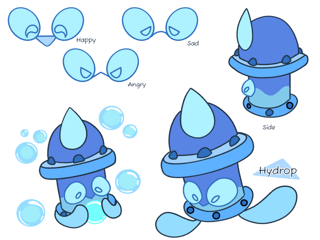 Meet Hydrop! Based on Fire Hydrants! ( Object Fakemon ) ( Redesign )