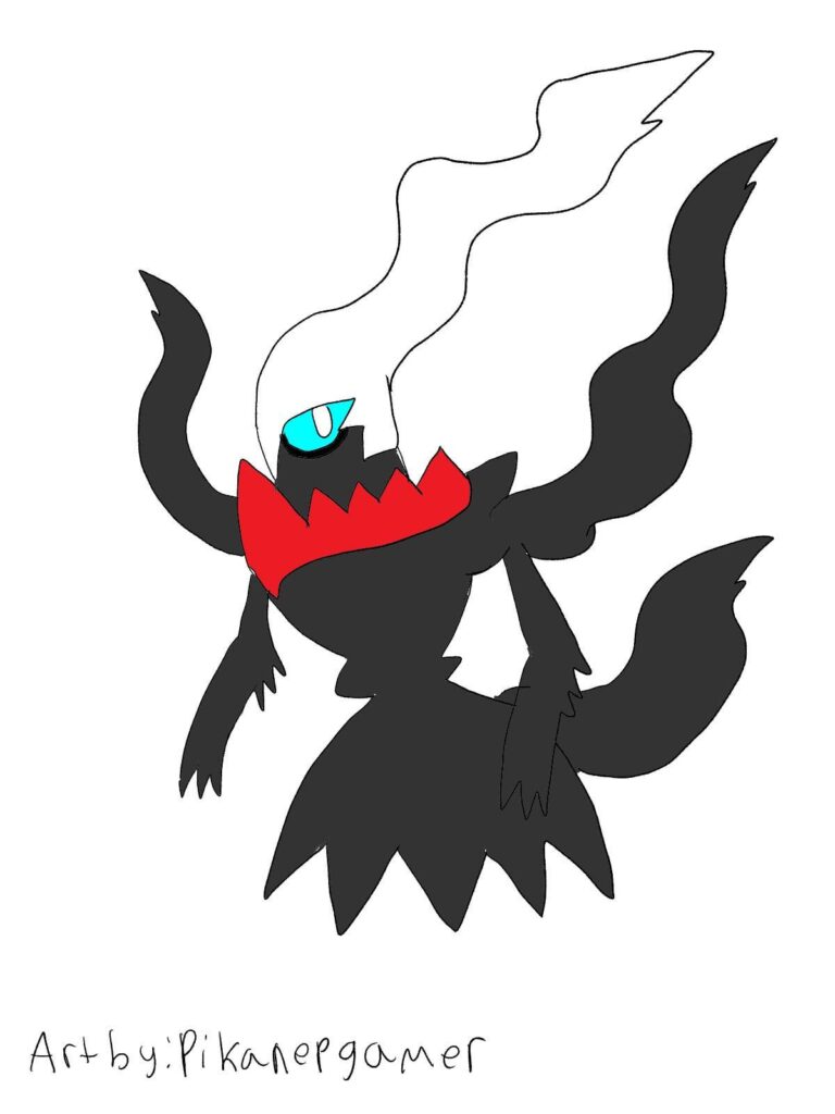 I drew this Darkrai last night thanks to Bald gamer on yt inspiring me to draw it.