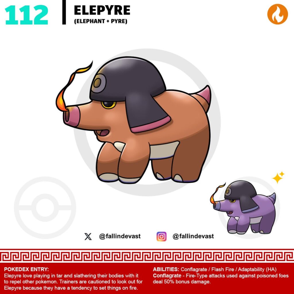 Elephant Pyromaniac Fakemon