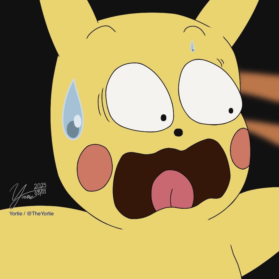 He’s just a little freaked out. Only a little bit!