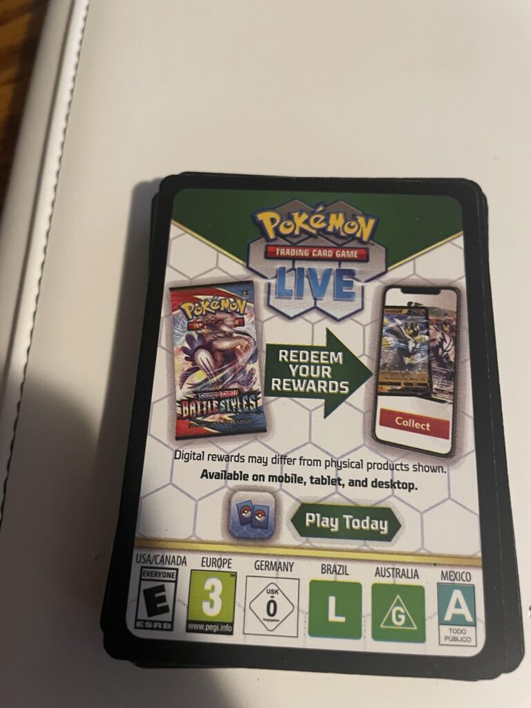Free Pokemon tcg live codes