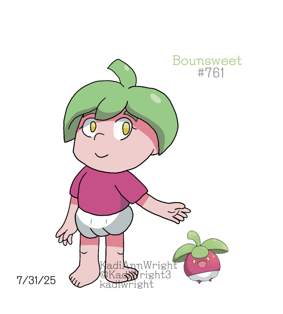 Humanized Bounsweet (Art by me)