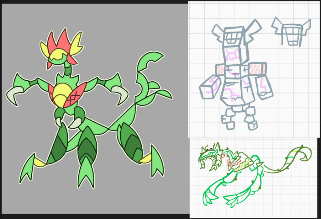Drawn several Pokemon as Ultra Beasts! (Ultra Freaks as I call em), can you guess who was originally who?