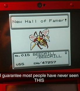 So I beat Pokemon Crystal with a Beedrill on my team. This Pokemon was actually surprisingly good and carried me through many a battle.