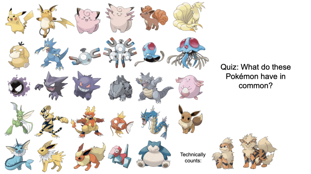 What do these Pokémon have in common?