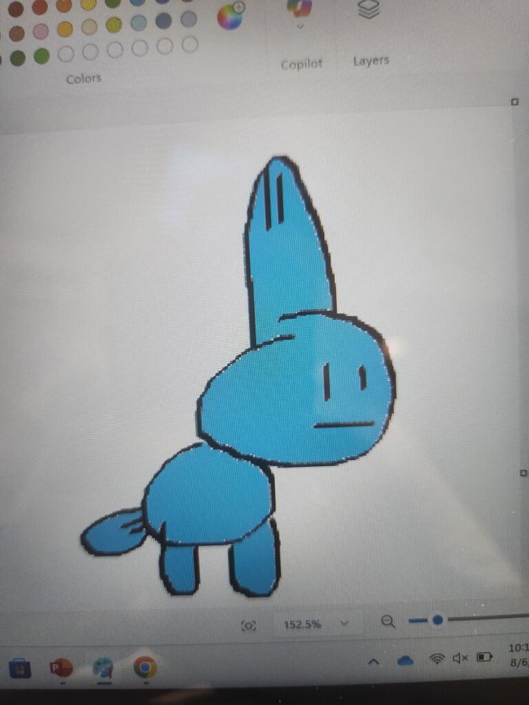 Drew a mudkip from memory on MS Paint, is it accurate enough?