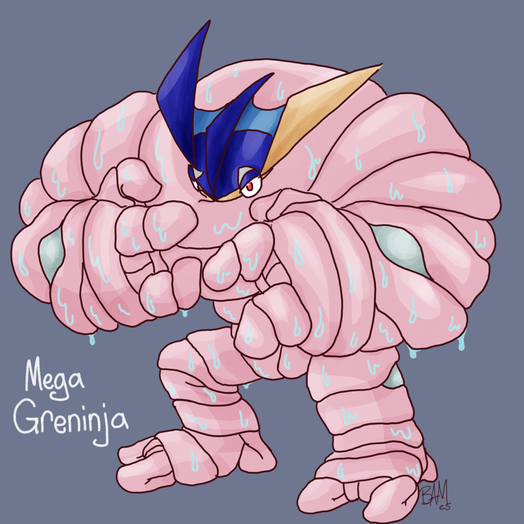 Designed a cursed Mega Greninja [OC]