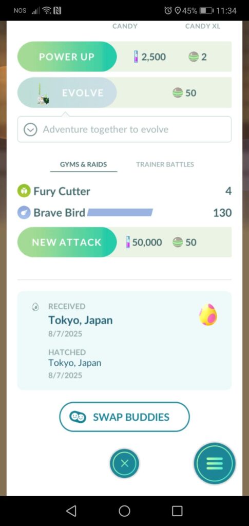 Gifts don't have a location