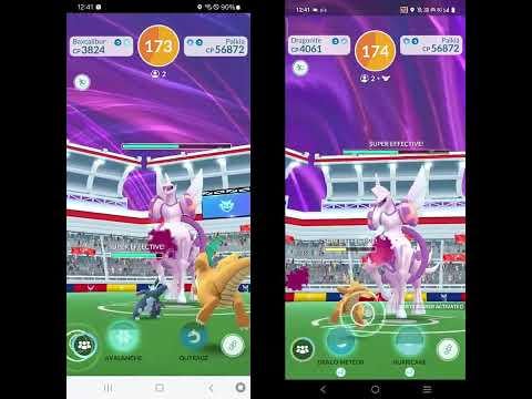 Pokémon Go Palkia Origin Raid Duo Part 1: (Duo DT/DM Palkia Origin with Dragon Type Pokémon)