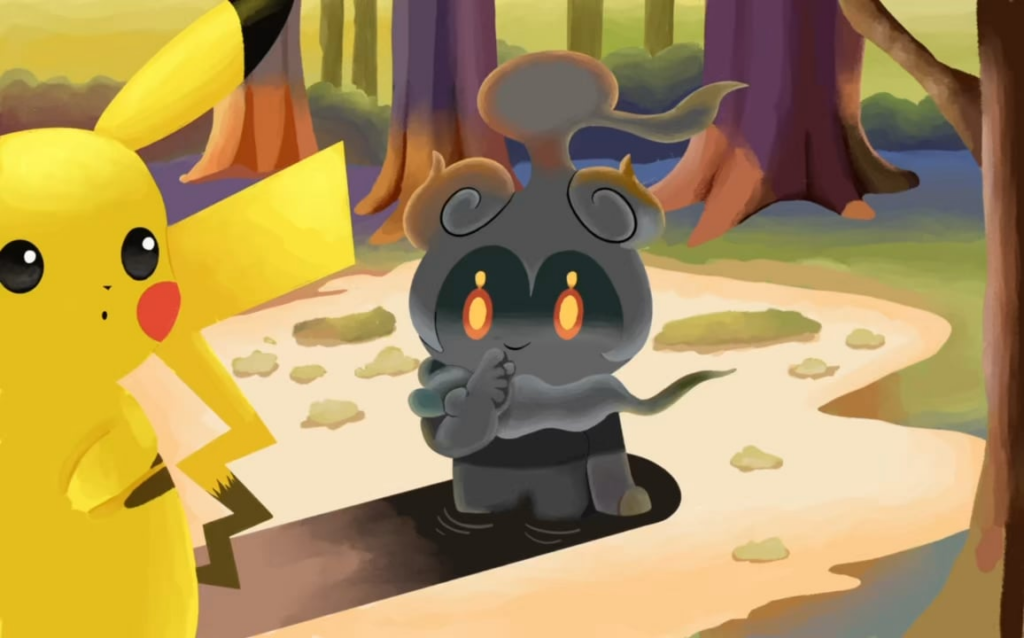 First Post since coming home from the hospital with pneumonia! I drew Marshadow (マーシャドー) and Pikachu (ピカチュウ)!