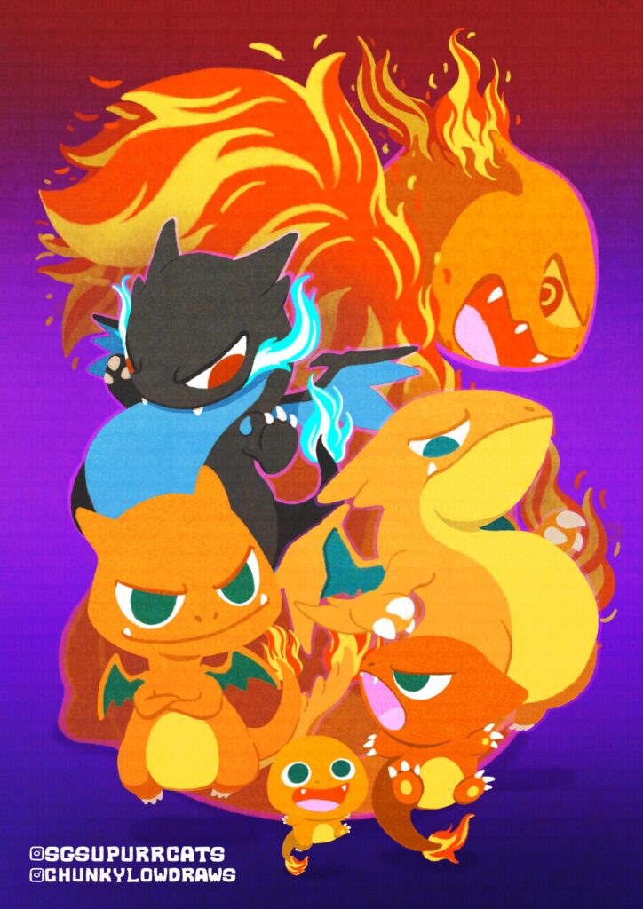 Charizard Family (@chunkylowdraws)