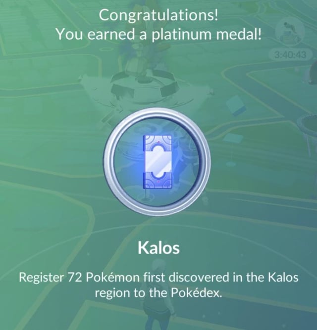 Thanks to Aegislash and 32 Dark types,  my first Platinum Dex Medal is the Kalos Medal! (Noivern was the lucky last entry too, ig)