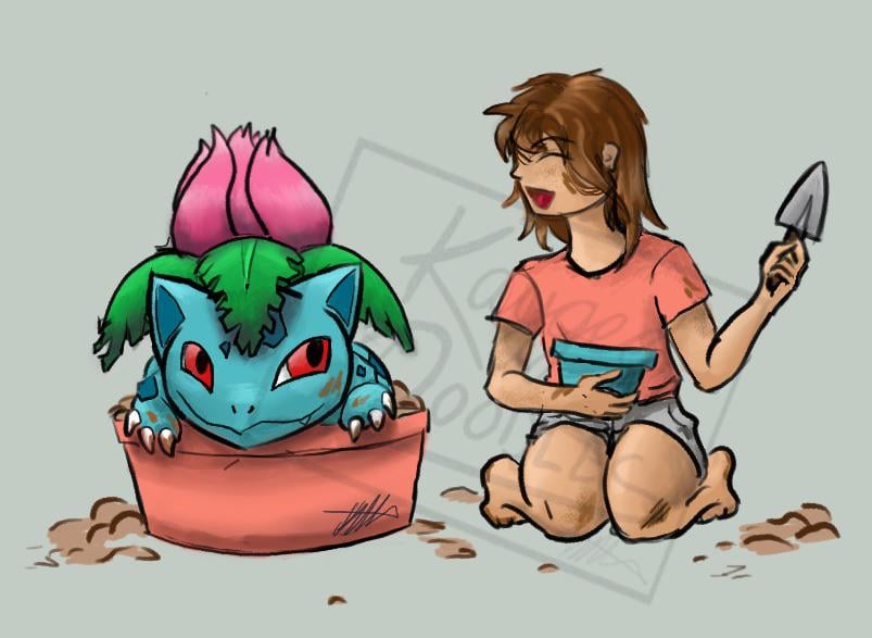 [OC] Ivysaur helps out! Sort of…