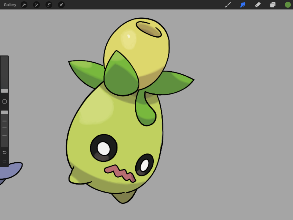 Drawing a Pokemon every day to get better at digital art. Day 127: Smoliv [OC]