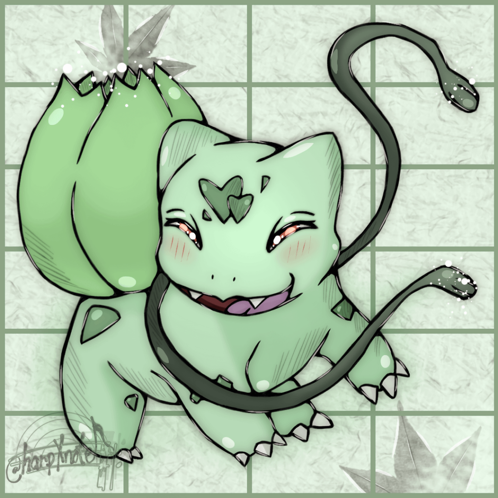 Evolution chain of bulbasaur [OC]
