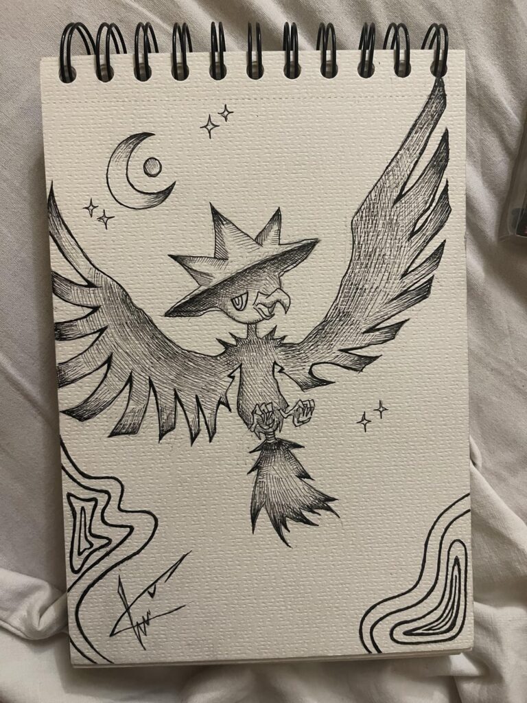 Murkrow Sketch by me - I was inspired by the picture on the second slide