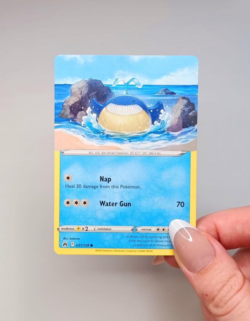 I painted half of this Wailmer card