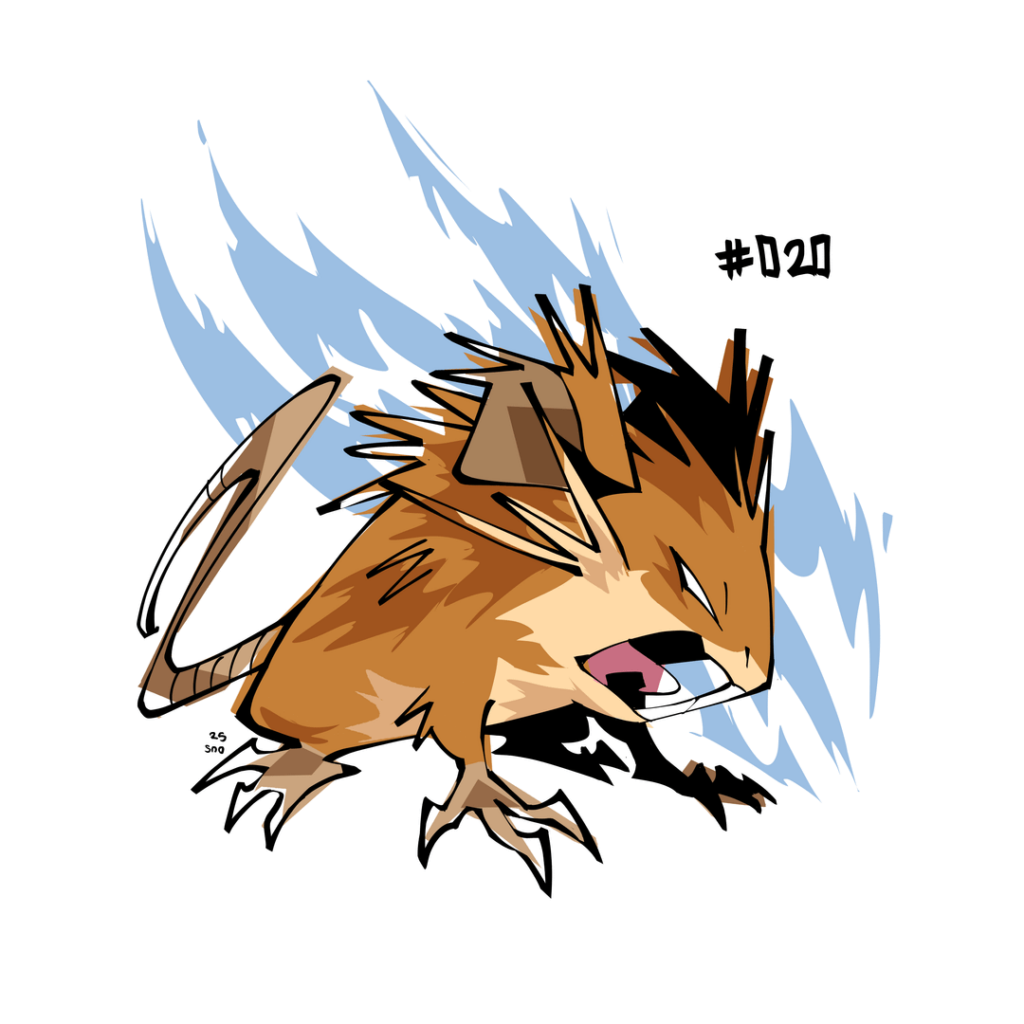 #020: Raticate. [OC]