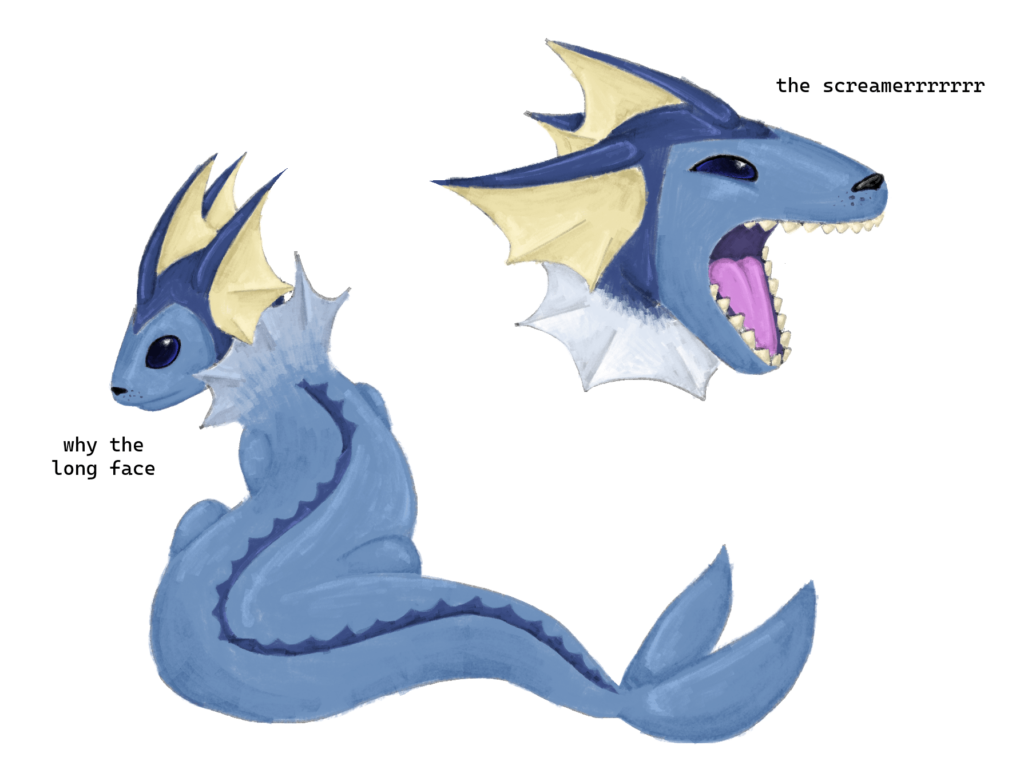 [OC] Vaporeon! (long snoot edition)