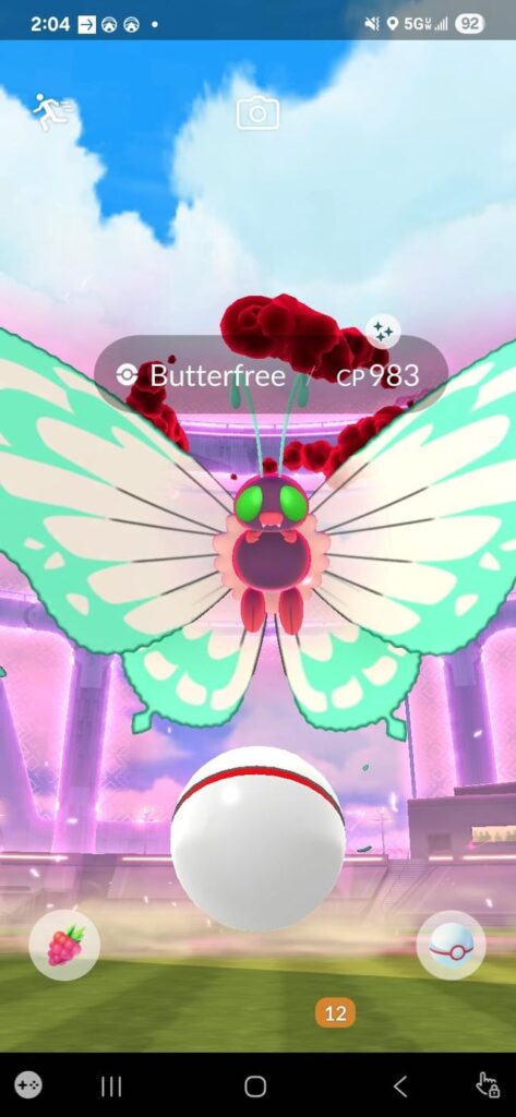 First butterfree of the day was a shiny nundo!!