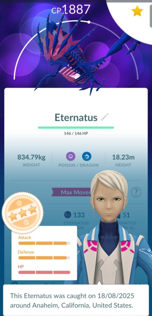 Eternatus caught at Anaheim worlds!