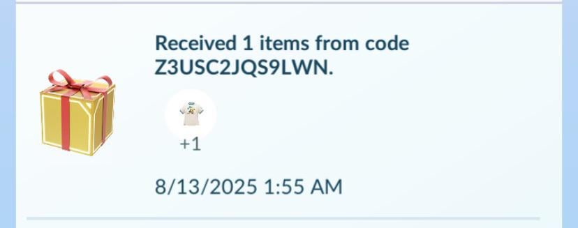 Redeem code Z3USC2JQS9LWN for a free 2025 Pokémon Worlds T-Shirt!